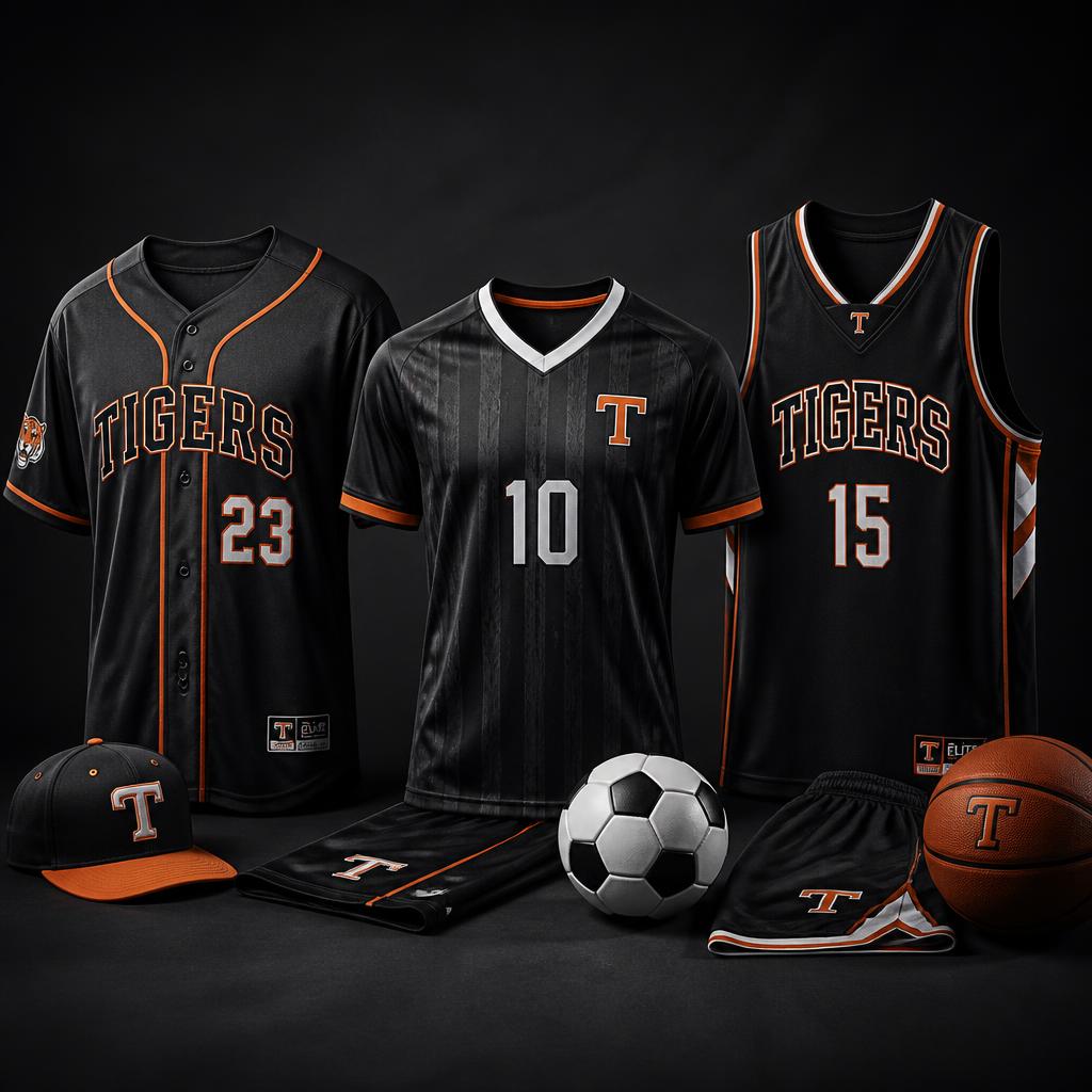Uniformes deportivos personalizados: baseball, fútbol y basketball