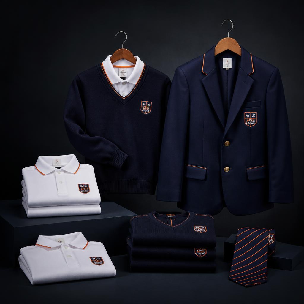 Uniformes escolares personalizados con escudo institucional
